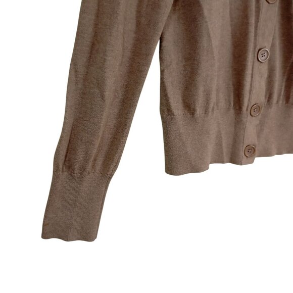 Banana Republic Cardigan Sweater Size M Beige Long-Sleeve Button-Front Womens - Picture 5 of 11